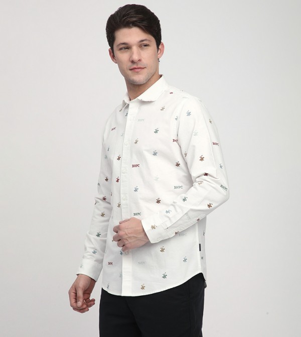 Beverly Hills Polo Club  Shirts - White Casual Shirts