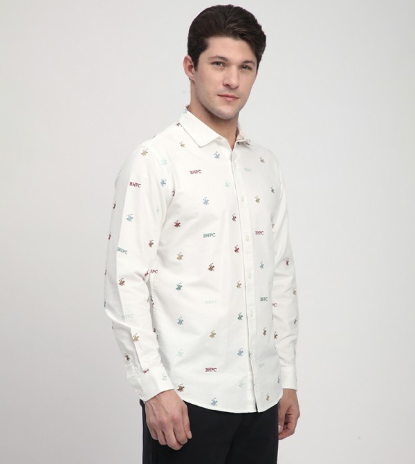 Beverly Hills Polo Club  Shirts - White Casual Shirts