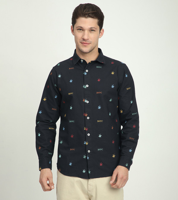 بيفرلي هيلز بولو كلوب  قمصان - كحلي Long Sleeves