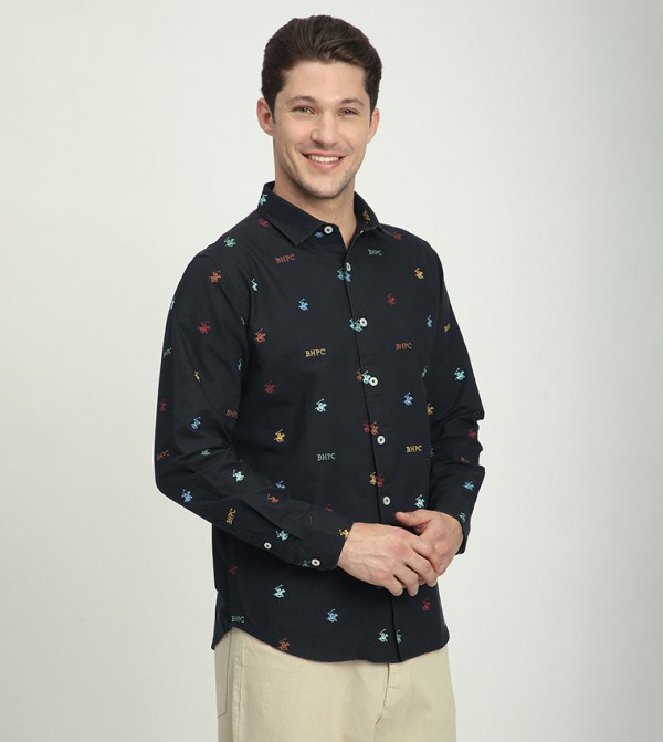 بيفرلي هيلز بولو كلوب  قمصان - كحلي Long Sleeves