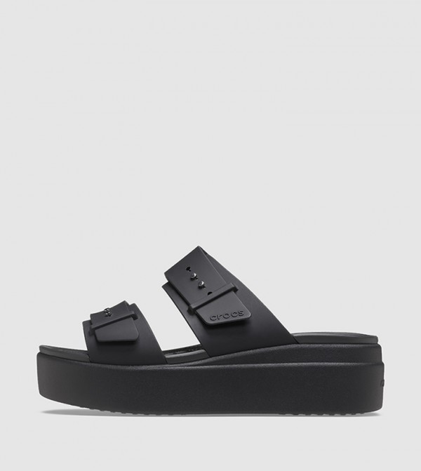 Crocs  - Black Wedge Sandals