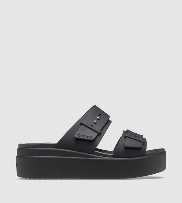 Crocs  - Black Wedge Sandals