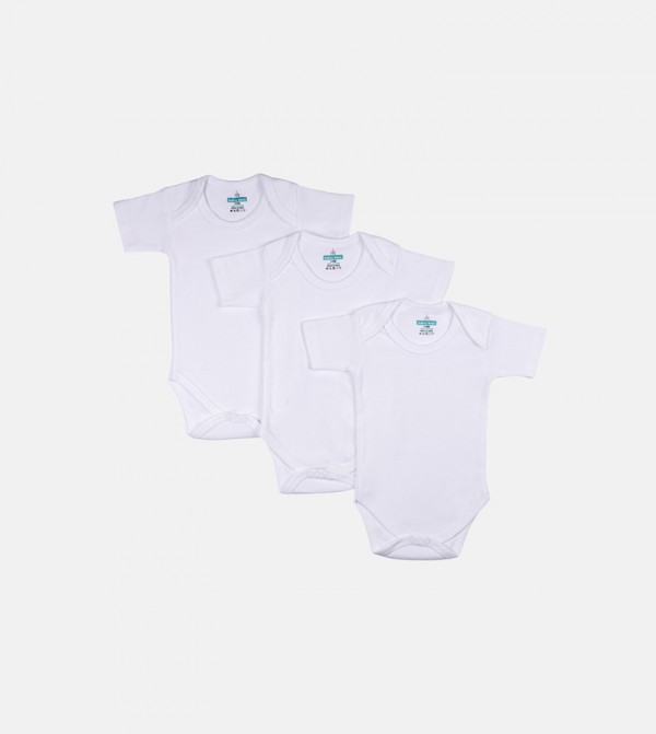 Babies Basic  Onepiece & Bodysuits - White Onesies