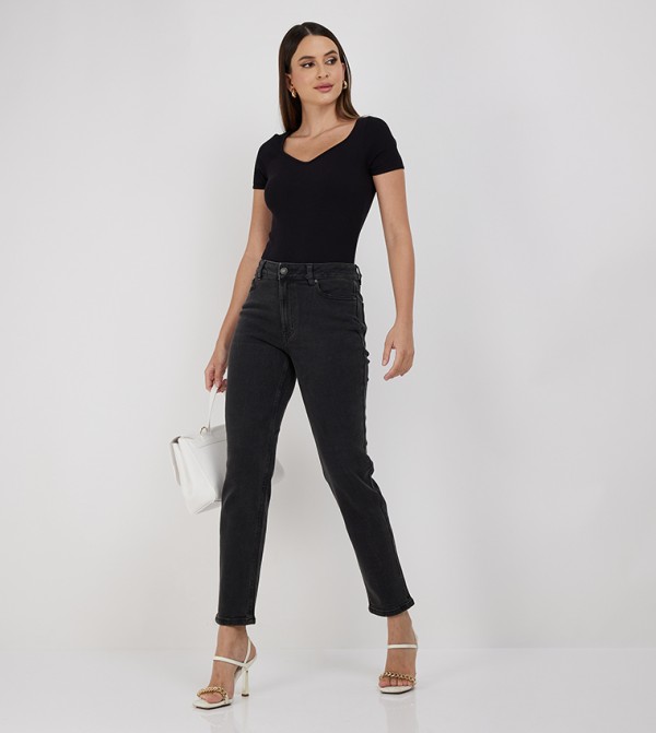 Ardene Clothing - Black Mom Jeans