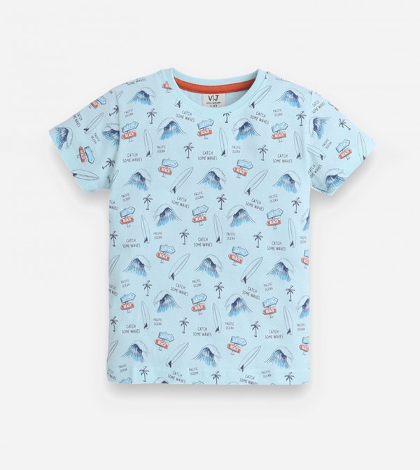 Victor and Jane Victor and Jane - Blue Top & Pyjama Sets