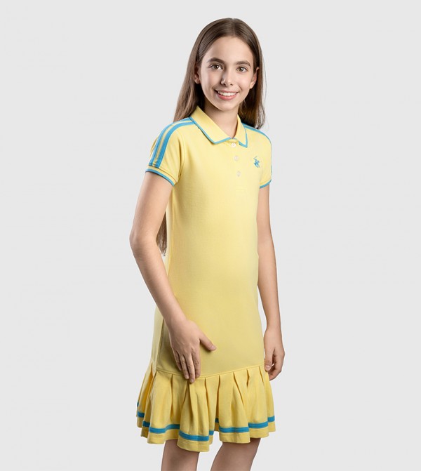 Beverly Hills Polo Club  Casual Dress - Yellow Casual Dress