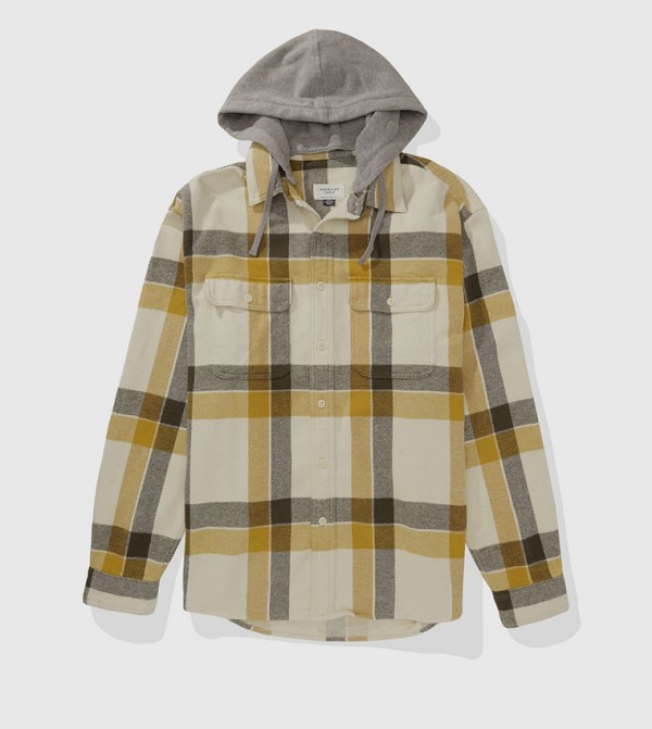 American Eagle American Eagle - Yellow Casual Shirts