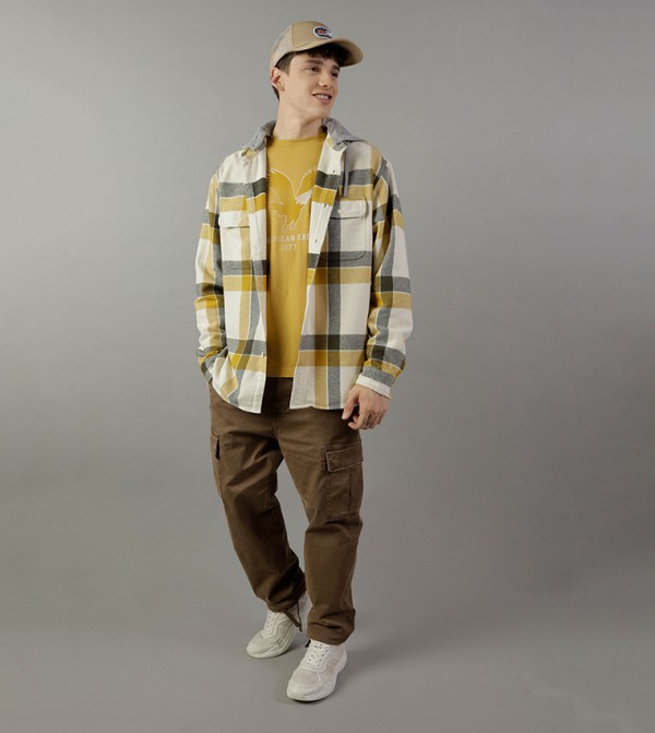 American Eagle American Eagle - Yellow Casual Shirts