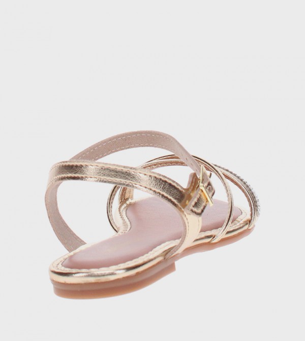 MOLEKINHA MOLEKINHA - Gold Flat Sandals