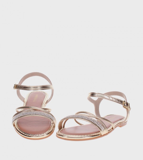 MOLEKINHA MOLEKINHA - Gold Flat Sandals
