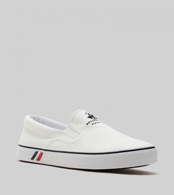 Beverly Hills Polo Club  Casual Slip-ons - White Casual Slip-ons