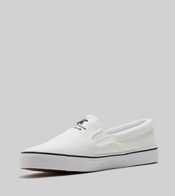 Beverly Hills Polo Club  Casual Slip-ons - White Casual Slip-ons