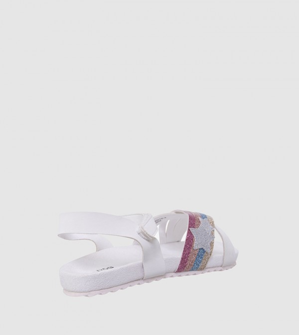 R&B R&B - White Flat Sandals