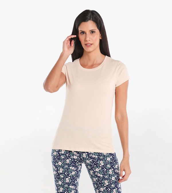 R&B  - Beige Casual T-Shirts