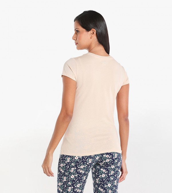 R&B  - Beige Casual T-Shirts