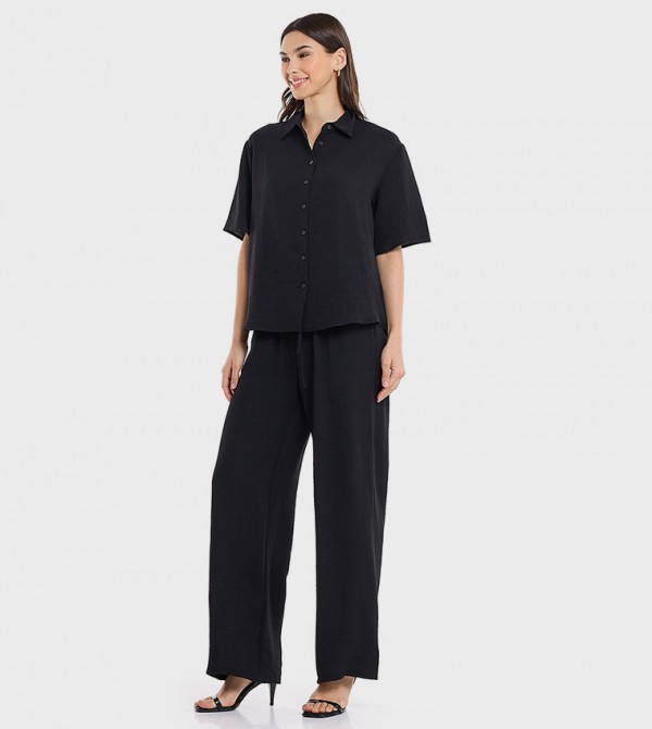 R&B  - Black Casual Pants