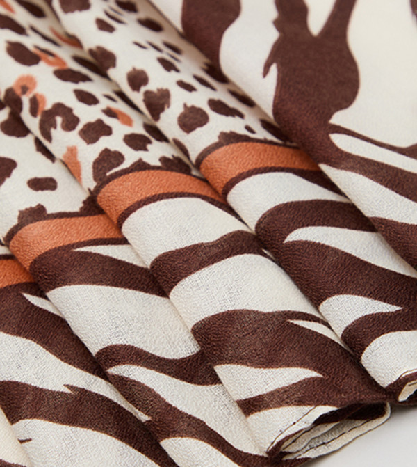 R&B  Scarves - Brown Woven Scarves