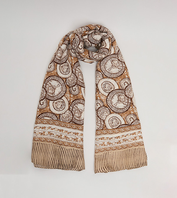 أر آند بي  أوشحة - بيج Woven Scarves
