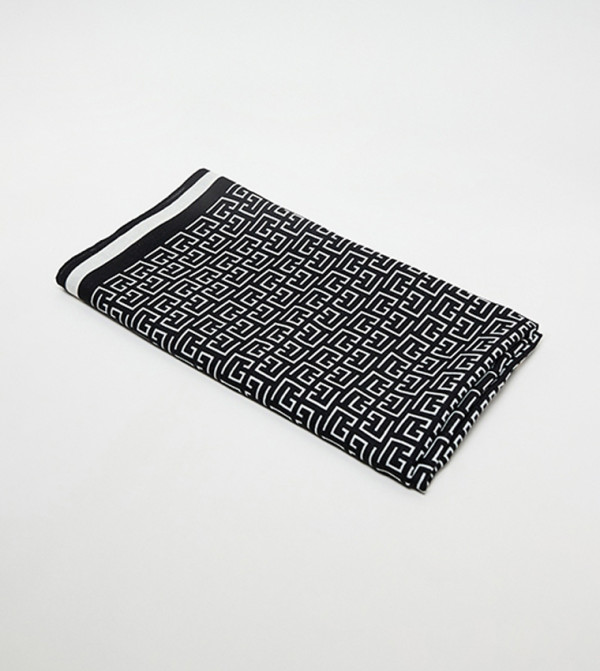 R&B  Scarves - Black Woven Scarves