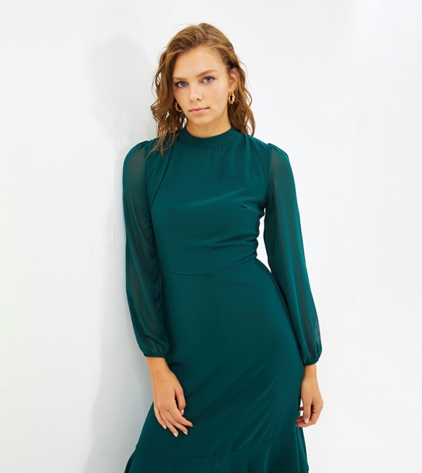 ترينديول evening wear - أخضر فساتين