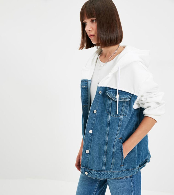 ترينديول 90s-revival - أزرق Denim Jacket