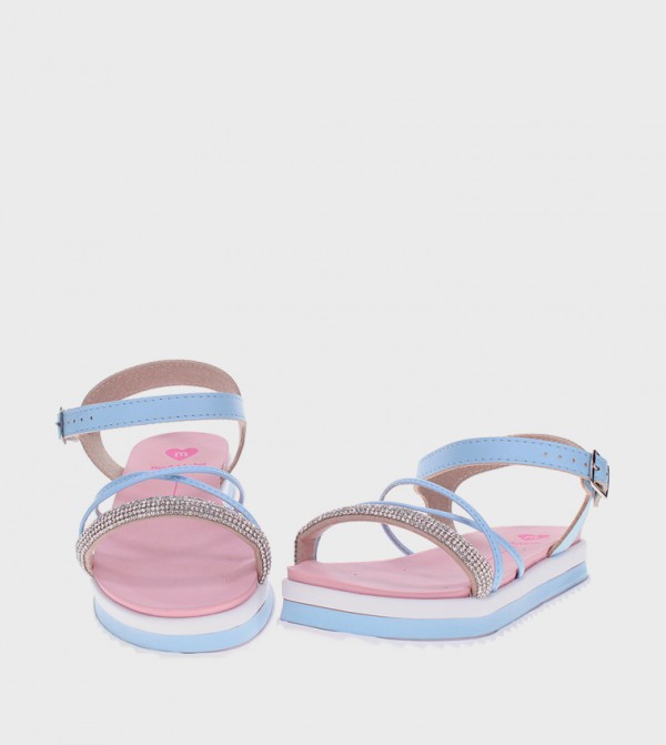 MOLEKINHA MOLEKINHA - Blue Flat Sandals