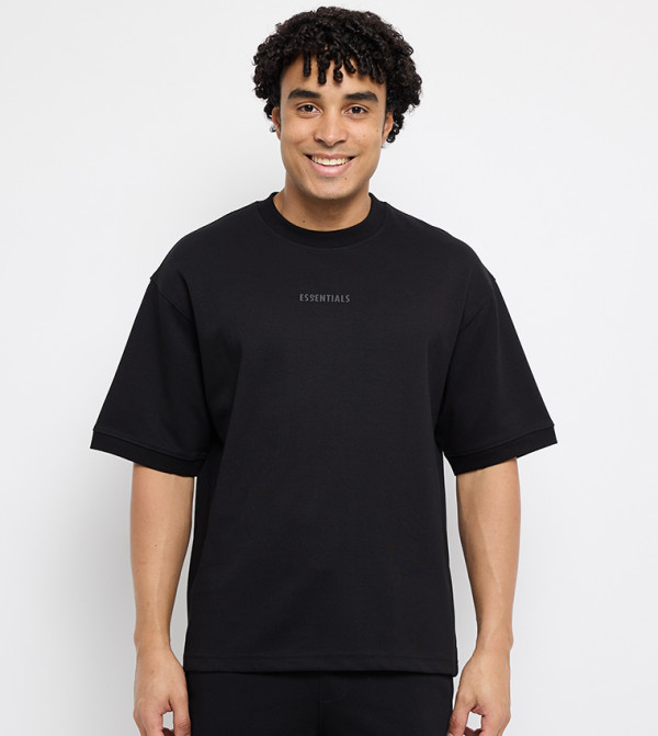 Born Urban  off-price - Black Round Neck T-Shirts