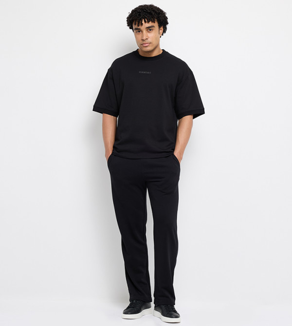 Born Urban  off-price - Black Round Neck T-Shirts