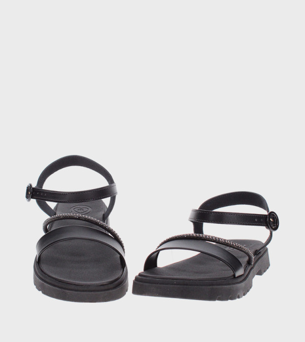 مولكينها - أسود صنادل كاجوال