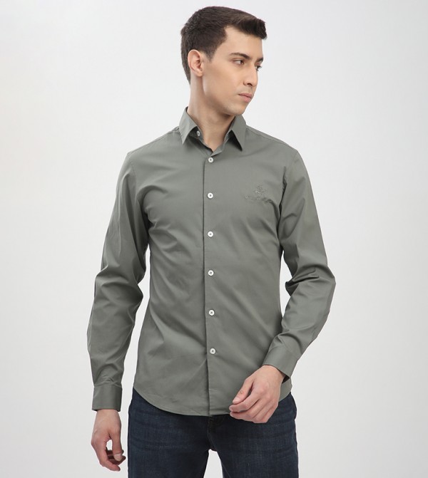 بيفرلي هيلز بولو كلوب  قمصان - رمادي Long Sleeves