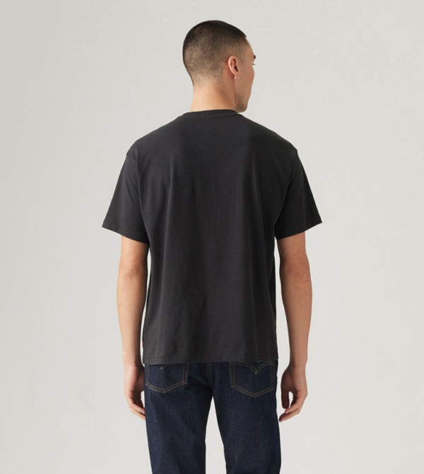 Levi's  Clothing - Black Round Neck T-Shirts