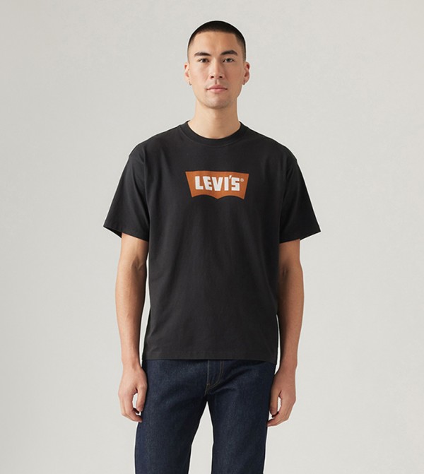 Levi's  Clothing - Black Round Neck T-Shirts