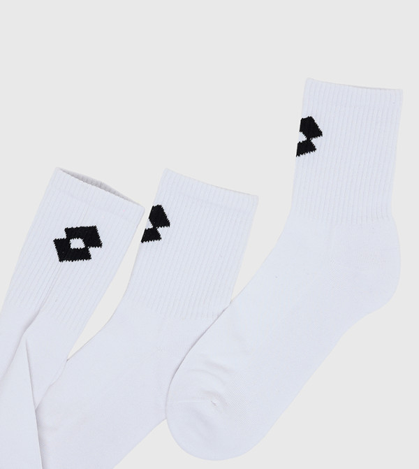 لوتو  جوارب لنصف الساق  - أبيض Calf Length Socks