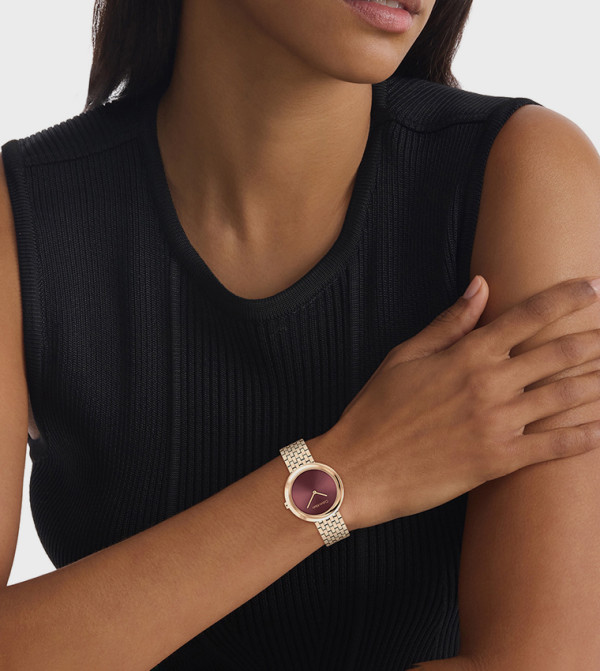 كالفين كلاين  ساعات أنالوغ  - ذهبي وردي undefined