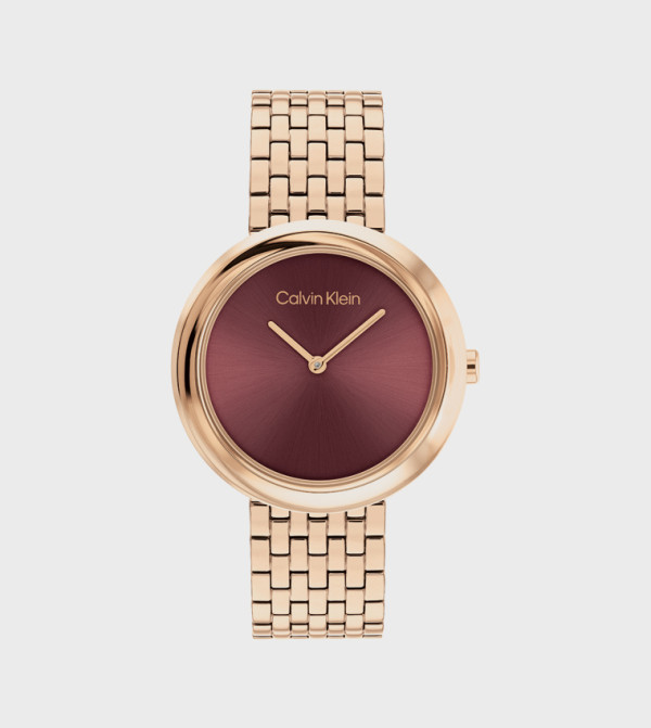 كالفين كلاين  ساعات أنالوغ  - ذهبي وردي undefined