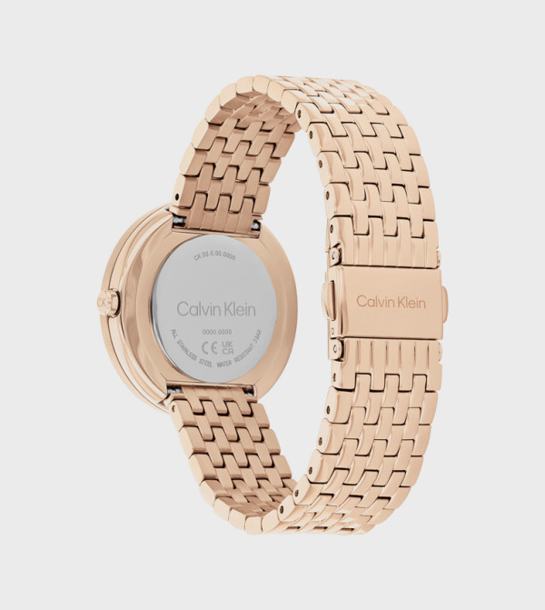 كالفين كلاين  ساعات أنالوغ  - ذهبي وردي undefined