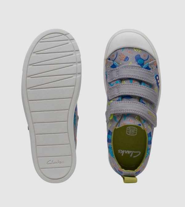 Clarks Sneakers - Grey Casual Slip-On's