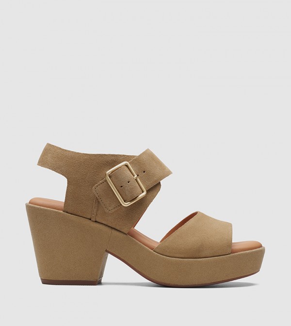 Clarks Clarks - Brown Heeled Sandals