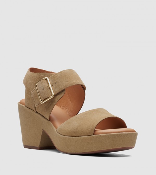 Clarks Clarks - Brown Heeled Sandals