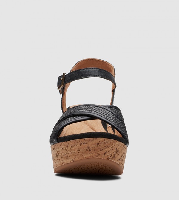 Clarks Clarks - Black Wedge Sandals