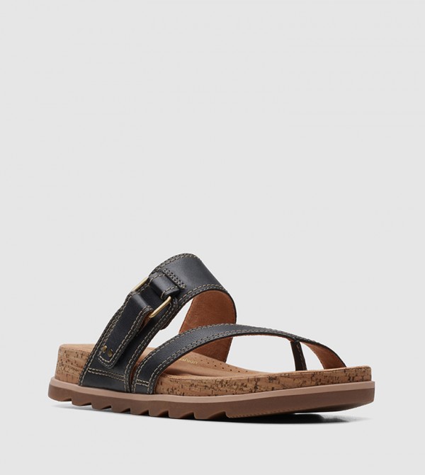 Clarks  - Black Flat Sandals