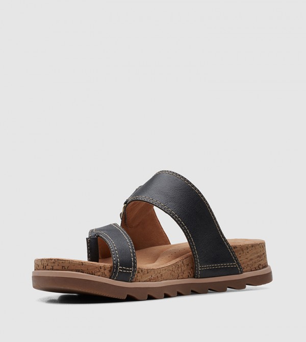 Clarks  - Black Flat Sandals