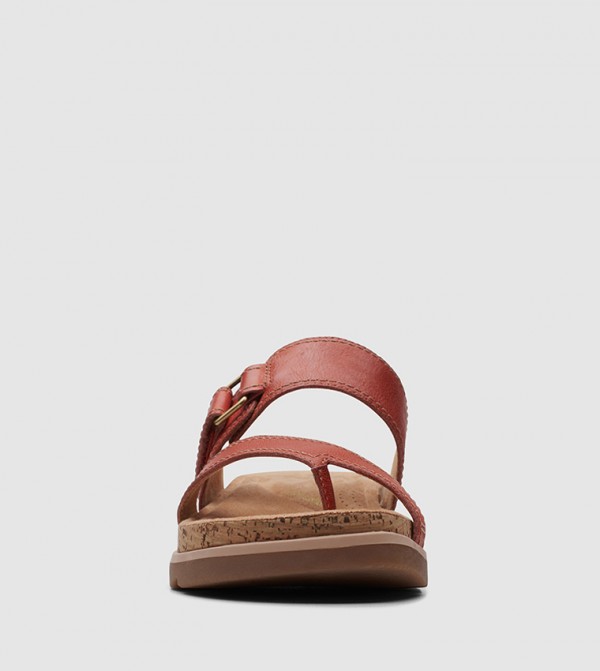 Clarks  - Red Flat Sandals