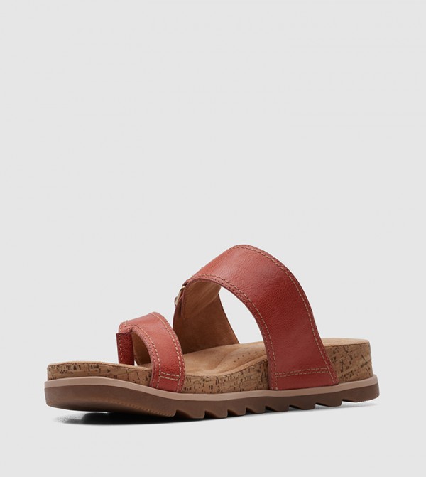 Clarks  - Red Flat Sandals