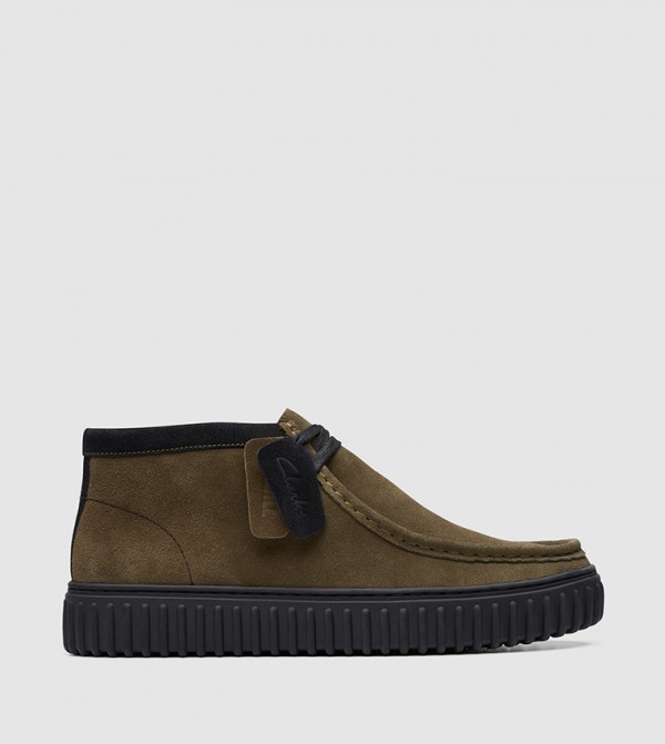 Clarks  Boots - Olive Casual Boots