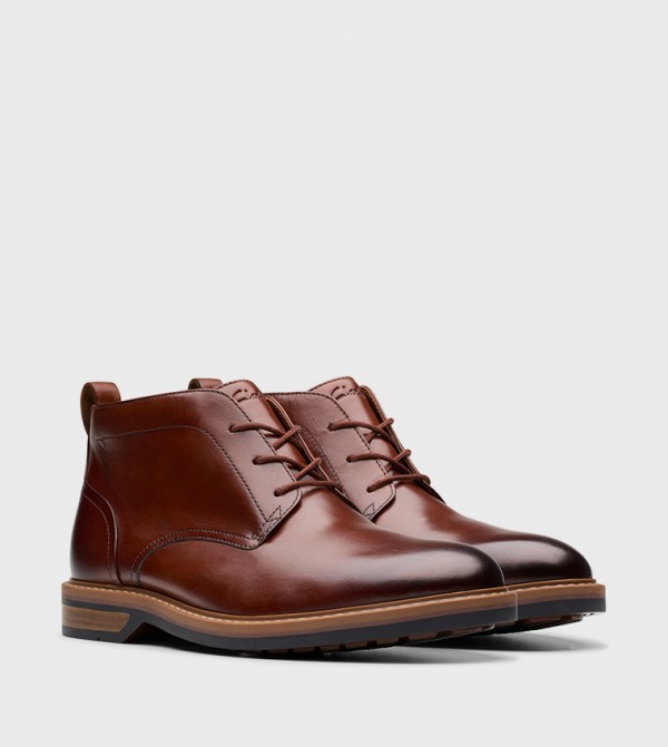 Clarks  Boots - Brown Lace up Boots