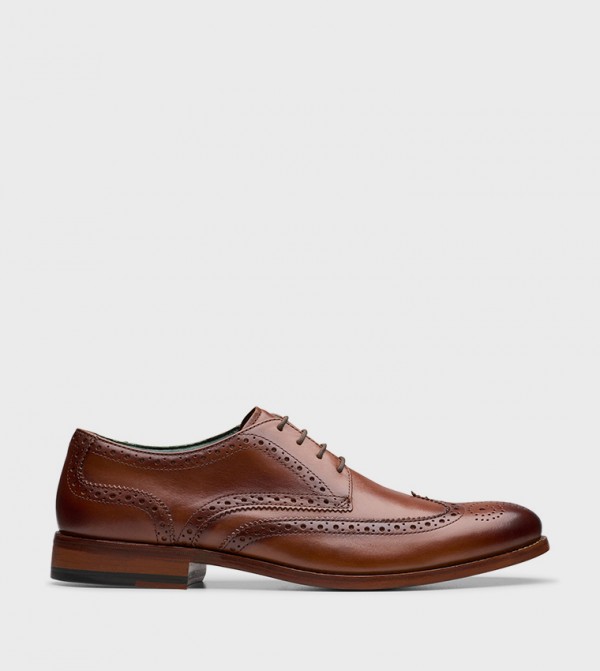 Clarks  Shoes - Brown Formal Lace-Up Shoes