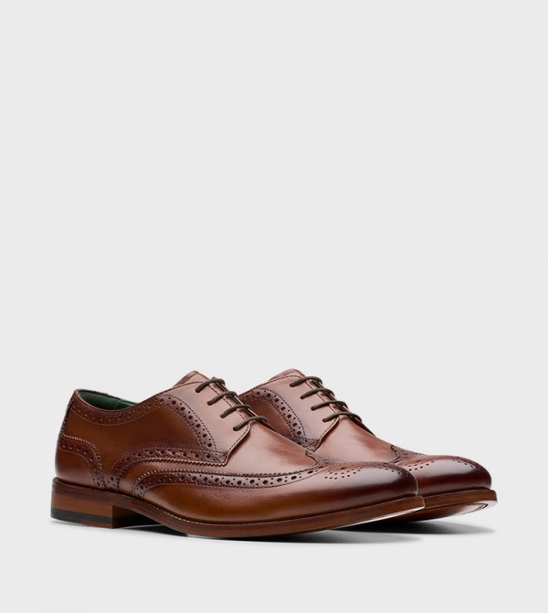 Clarks  Shoes - Brown Formal Lace-Up Shoes