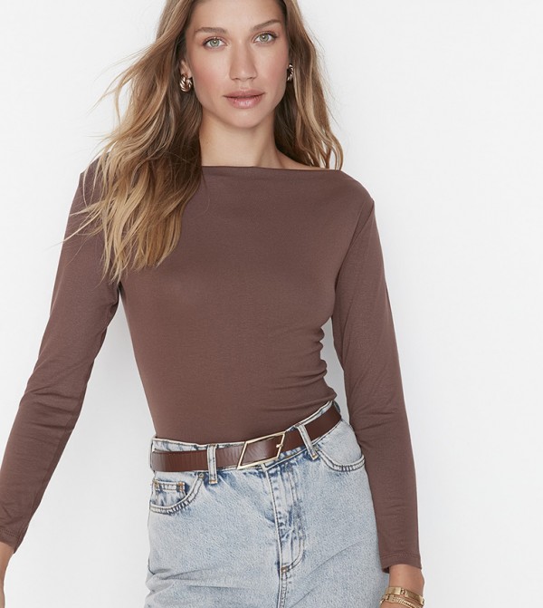 Trendyol  Clothing - Brown Tops & Blouses