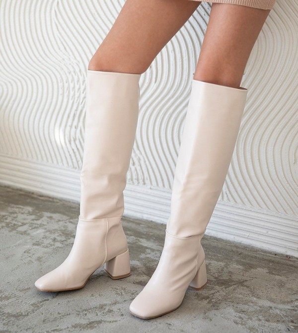 Knee high heel boots near me best sale